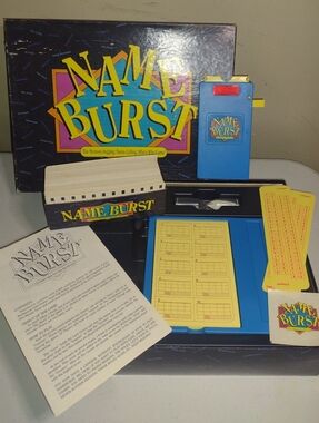 1992 Name Burst Vintage Board Game - Blue & Yellow